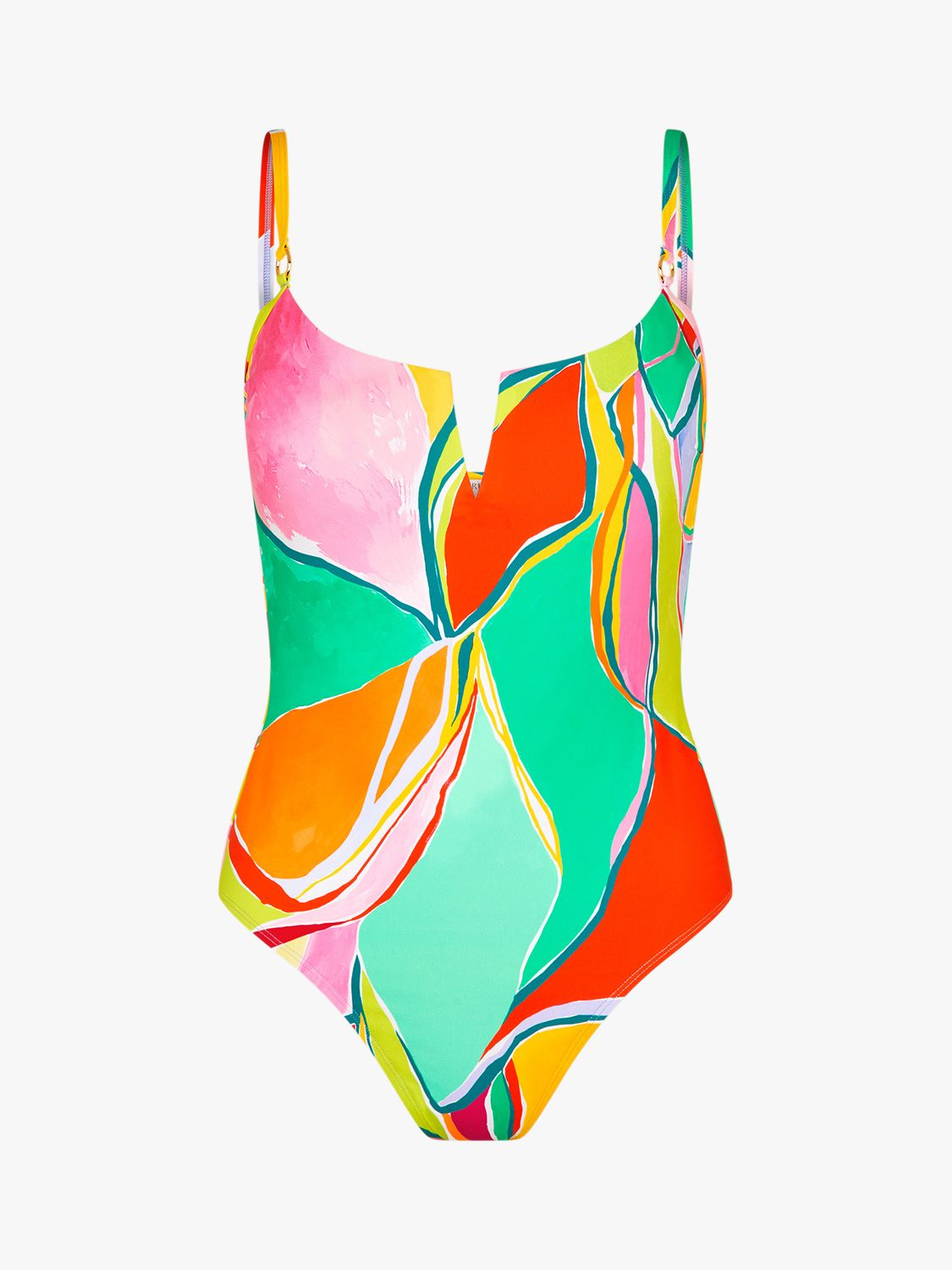 Accessorize Abstract Print Swimsuit, Multi, 10