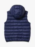 Benetton Kids' Sleeveless Hooded Puffer Jacket, Night Blue