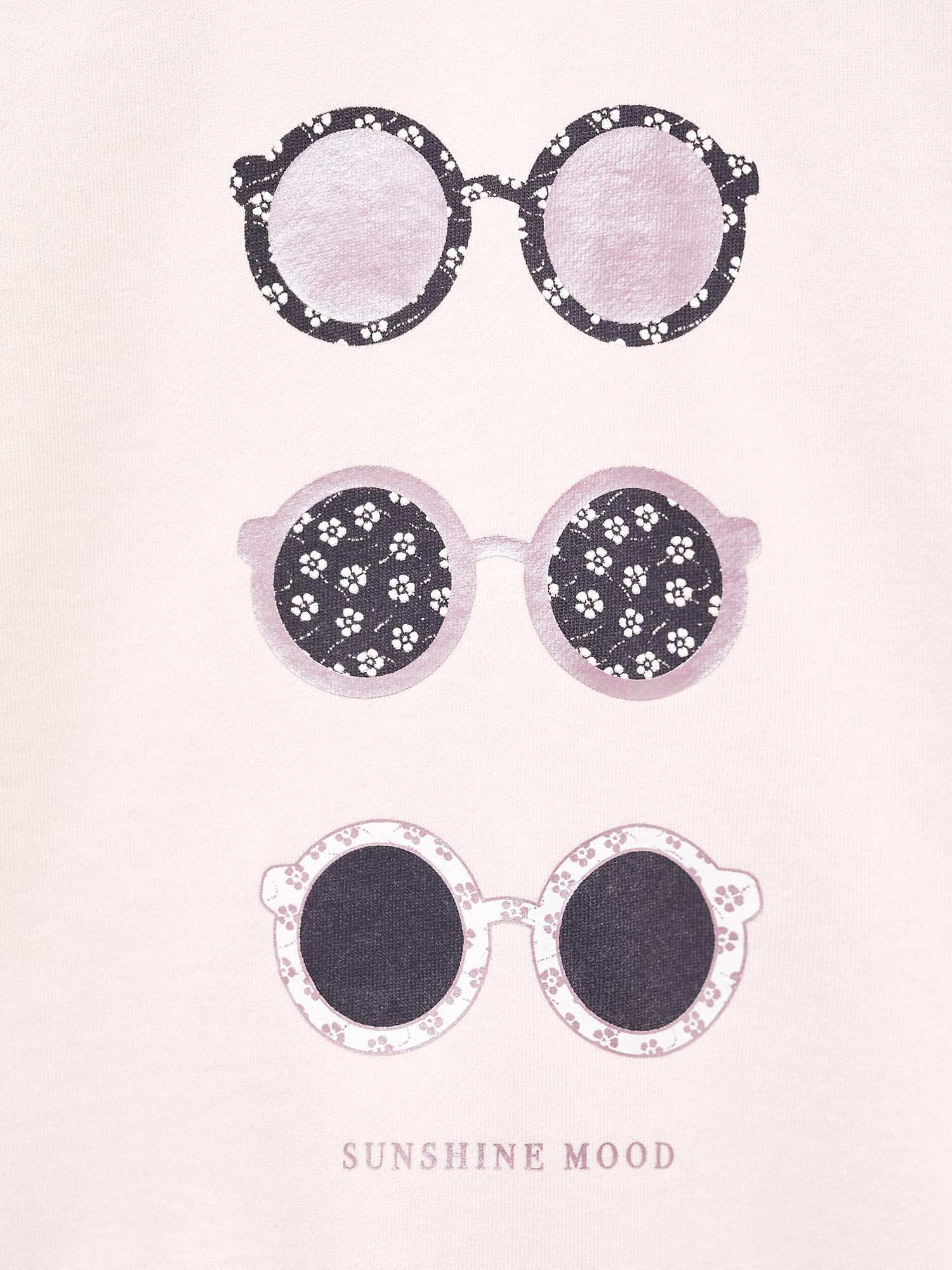 Buy Mango Kids' Dublini Sunglasses Graphic Sweatshirt, Light Pastel Pink Online at johnlewis.com