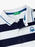 Benetton Kids' Stripe Short Sleeve Polo Shirt