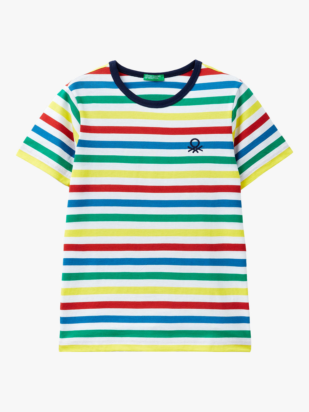 Benetton Kids' Stripe Jersey T-Shirt, Multi