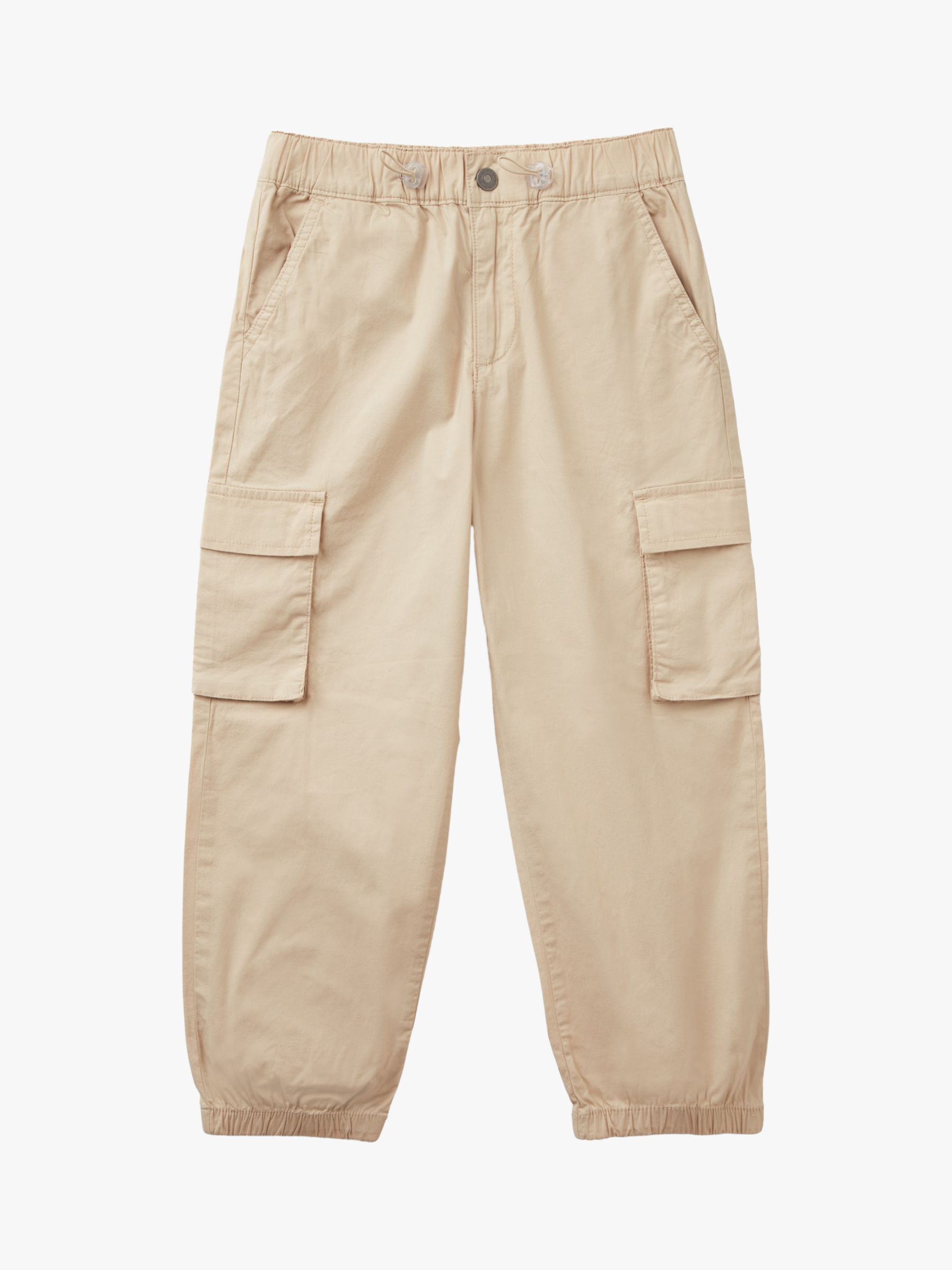 Benetton Kids' Cargo Trousers, Light Beige, 6-7 years