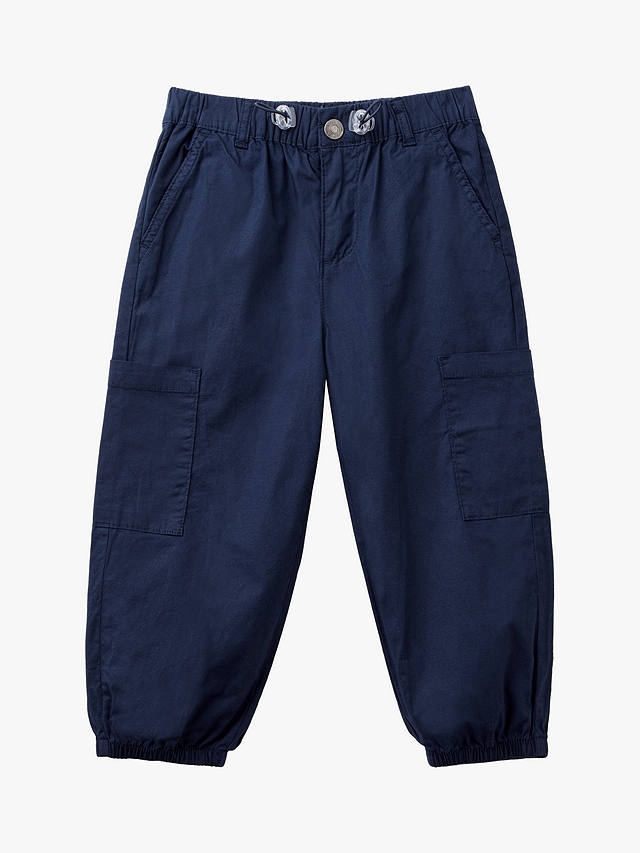 Benetton Kids' Parachute Cargo Trousers, Night Blue