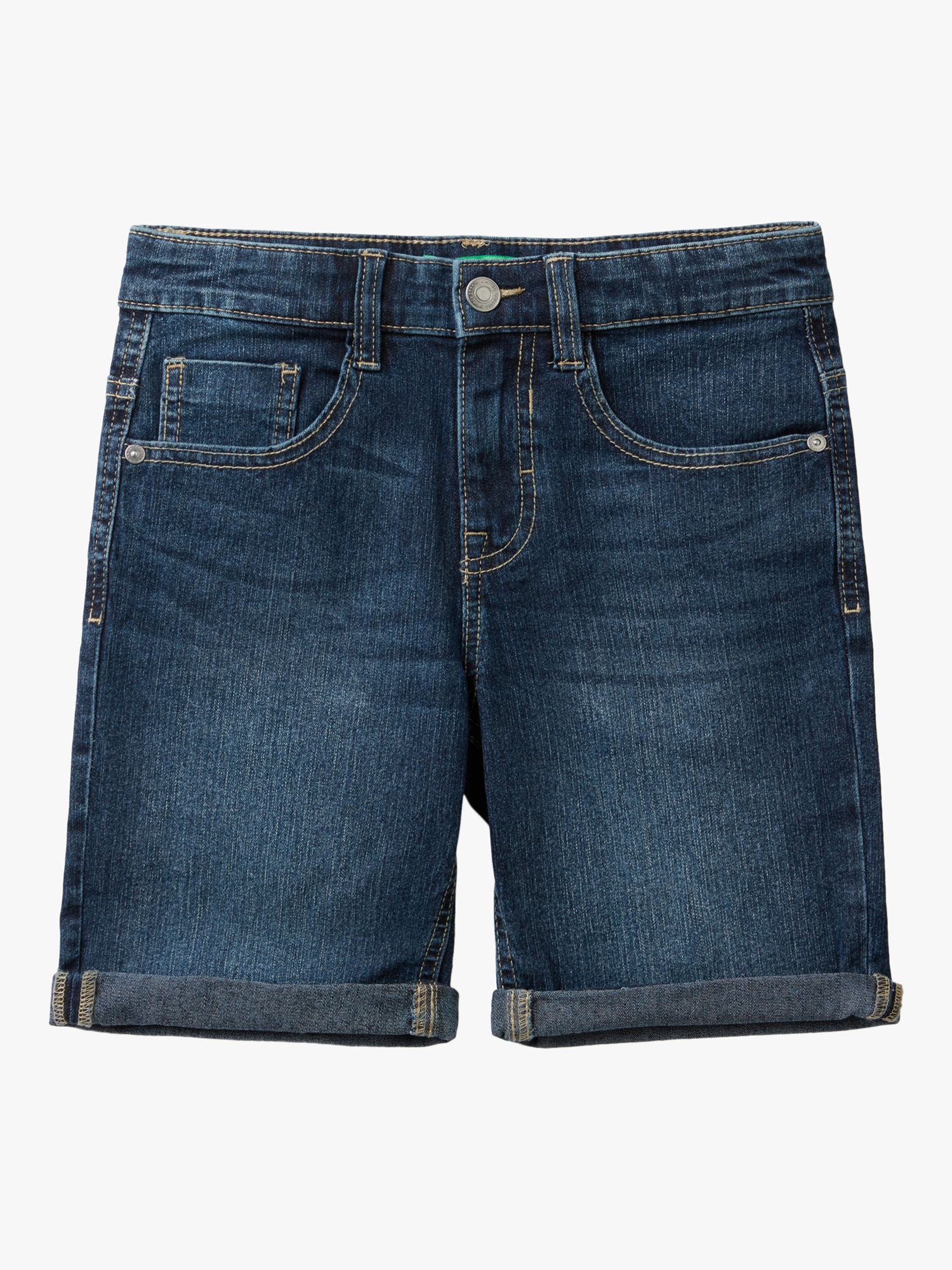 Benetton Kids' Classic Denim Shorts, Blue, 6-7 years