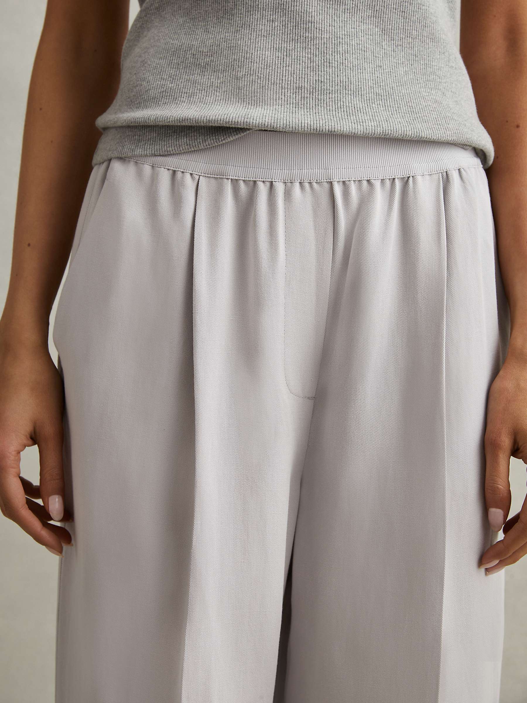 Buy Reiss Vera Linen Blend Wide Leg Trousers Online at johnlewis.com