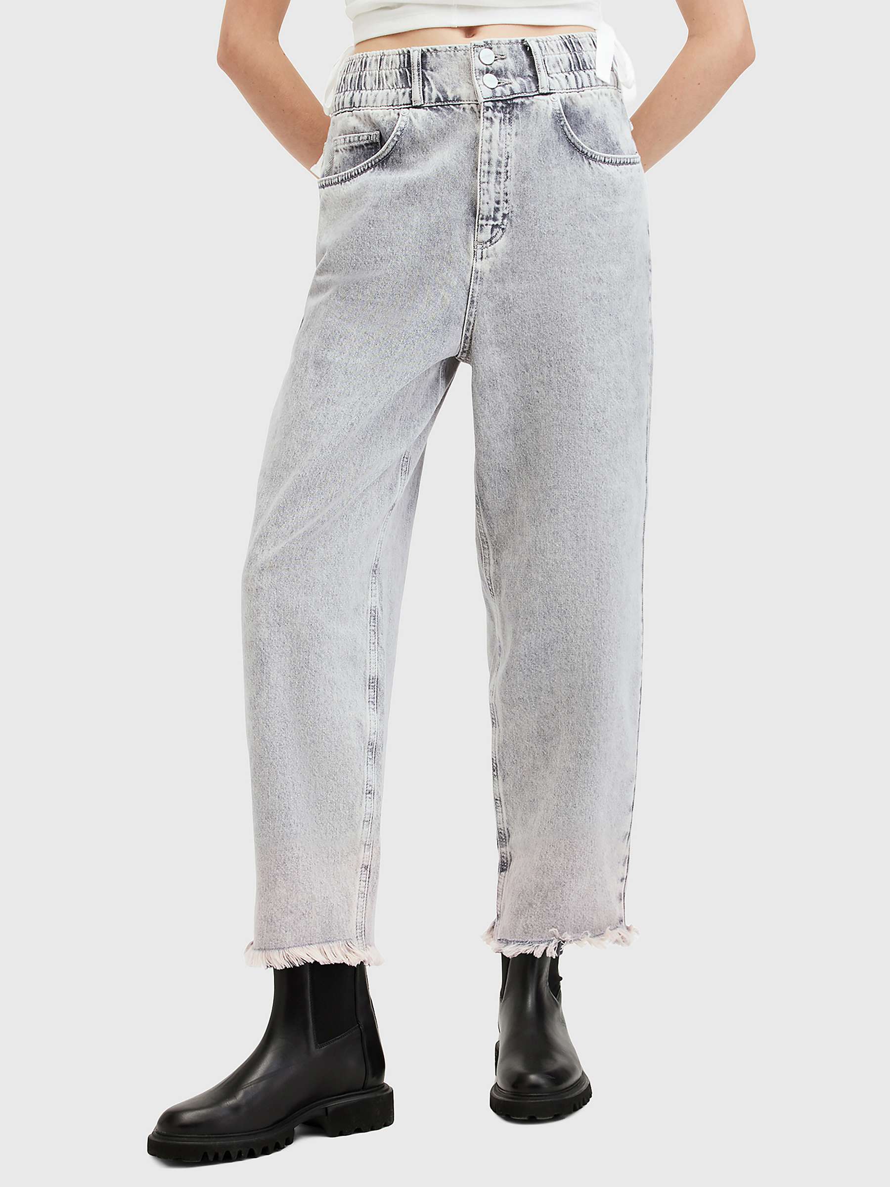 Buy AllSaints Hailey Frayed Hem Jeans Online at johnlewis.com
