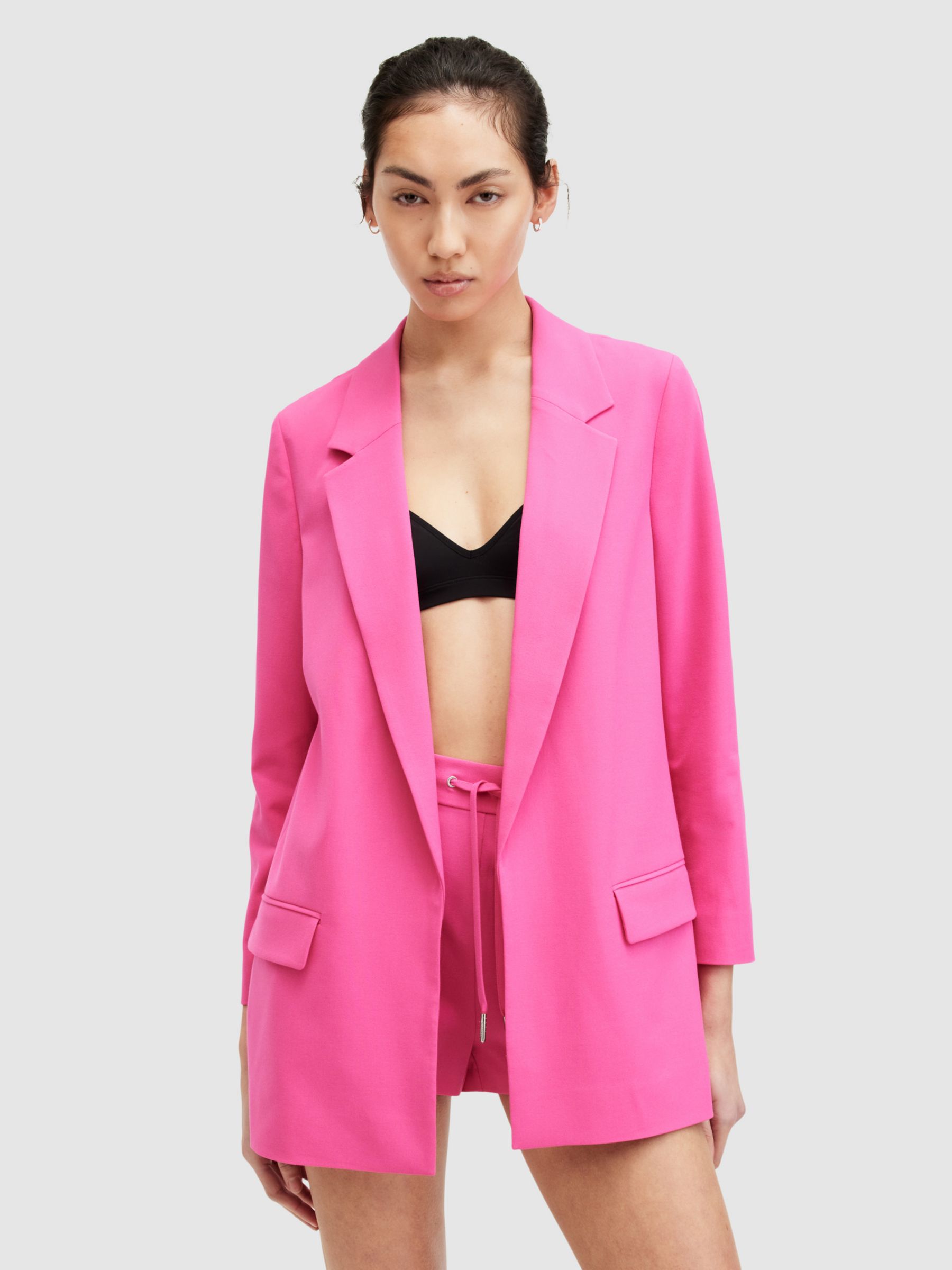 AllSaints Aleida Tri Blazer, Hot Pink, 6