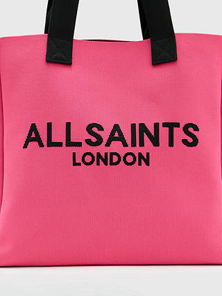 AllSaints Izzy East/West Tote Bag, Hot Pink