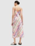 AllSaints Bryony Melissa Abstract Print Midi Slip Dress, Multi, Multi