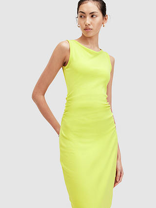 AllSaints Katarina Sleeveless Organic Cotton Maxi Dress, Zest Lime Green