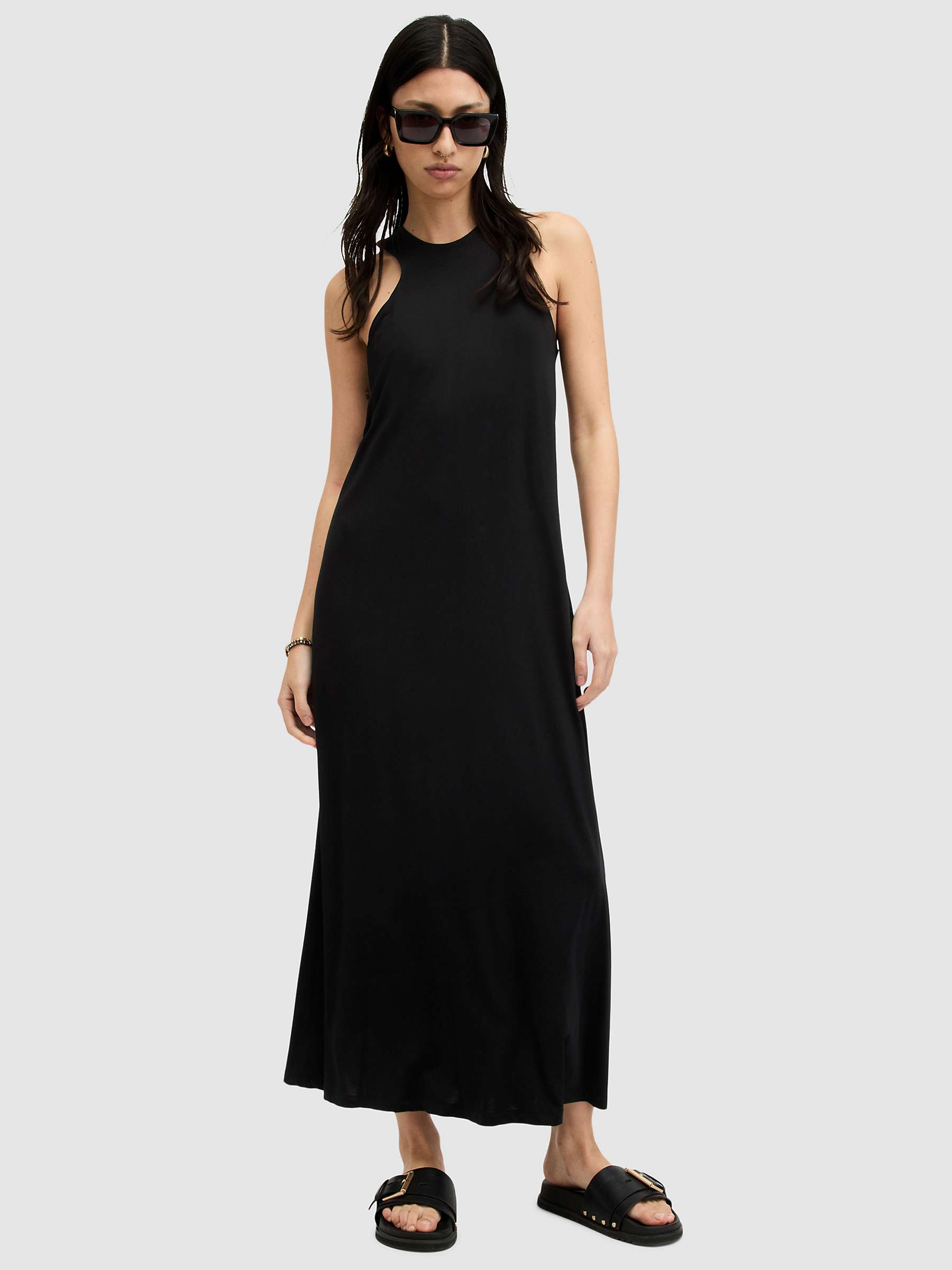 Buy AllSaints Kura Maxi Dress, Black Online at johnlewis.com