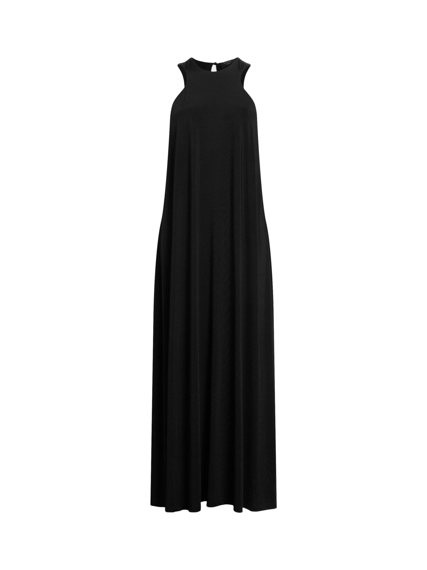 AllSaints Kura Maxi Dress, Black, 12