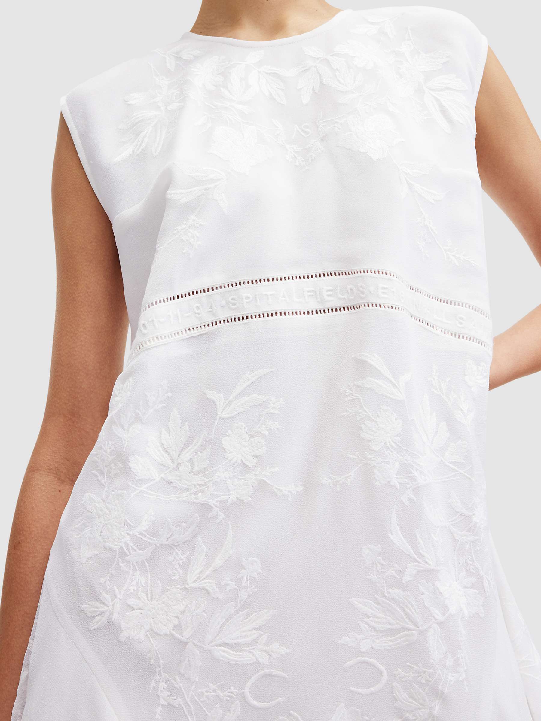 Buy AllSaints Audrina Mini Dress, White Online at johnlewis.com
