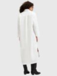 AllSaints Imogen Organic Cotton Midi Shirt Dress, Chalk White, Chalk White