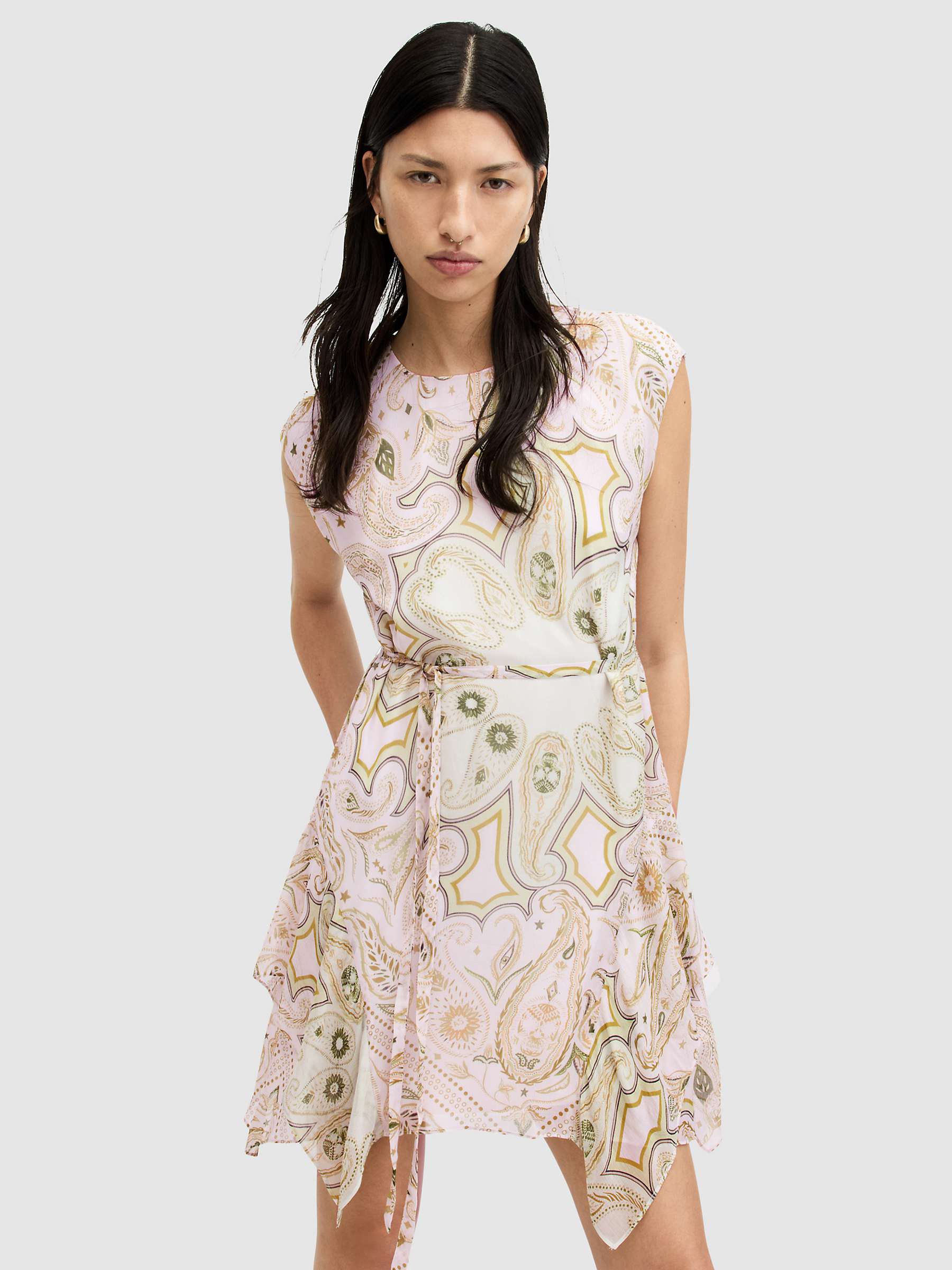 Buy AllSaints Audrina Avalon Mini Dress, Pistachio Green Online at johnlewis.com
