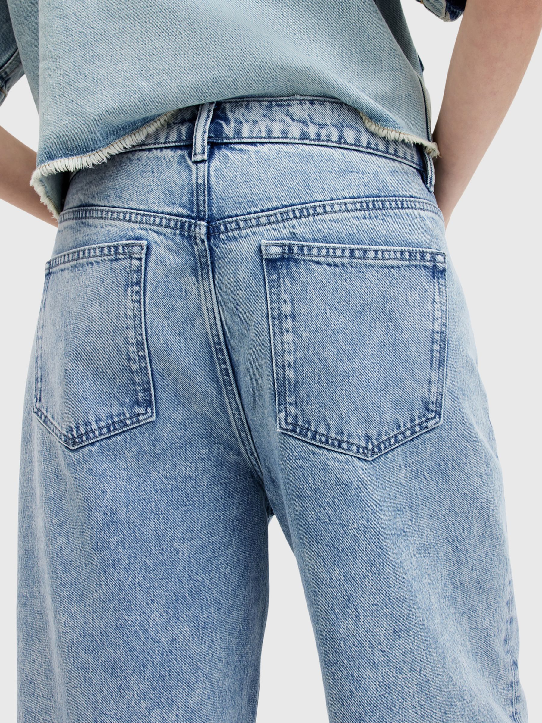 Buy AllSaints Blake Cropped Wide Leg Jeans, Acid Indigo Online at johnlewis.com