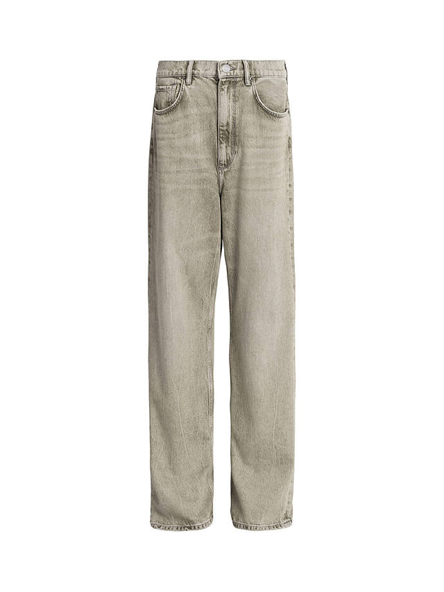 AllSaints Blake Organic Cotton Wide Leg Jeans, Sand Grey