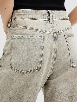 AllSaints Blake Organic Cotton Wide Leg Jeans, Sand Grey