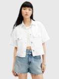 AllSaints Tove Short Sleeve Denim Shirt, Off White