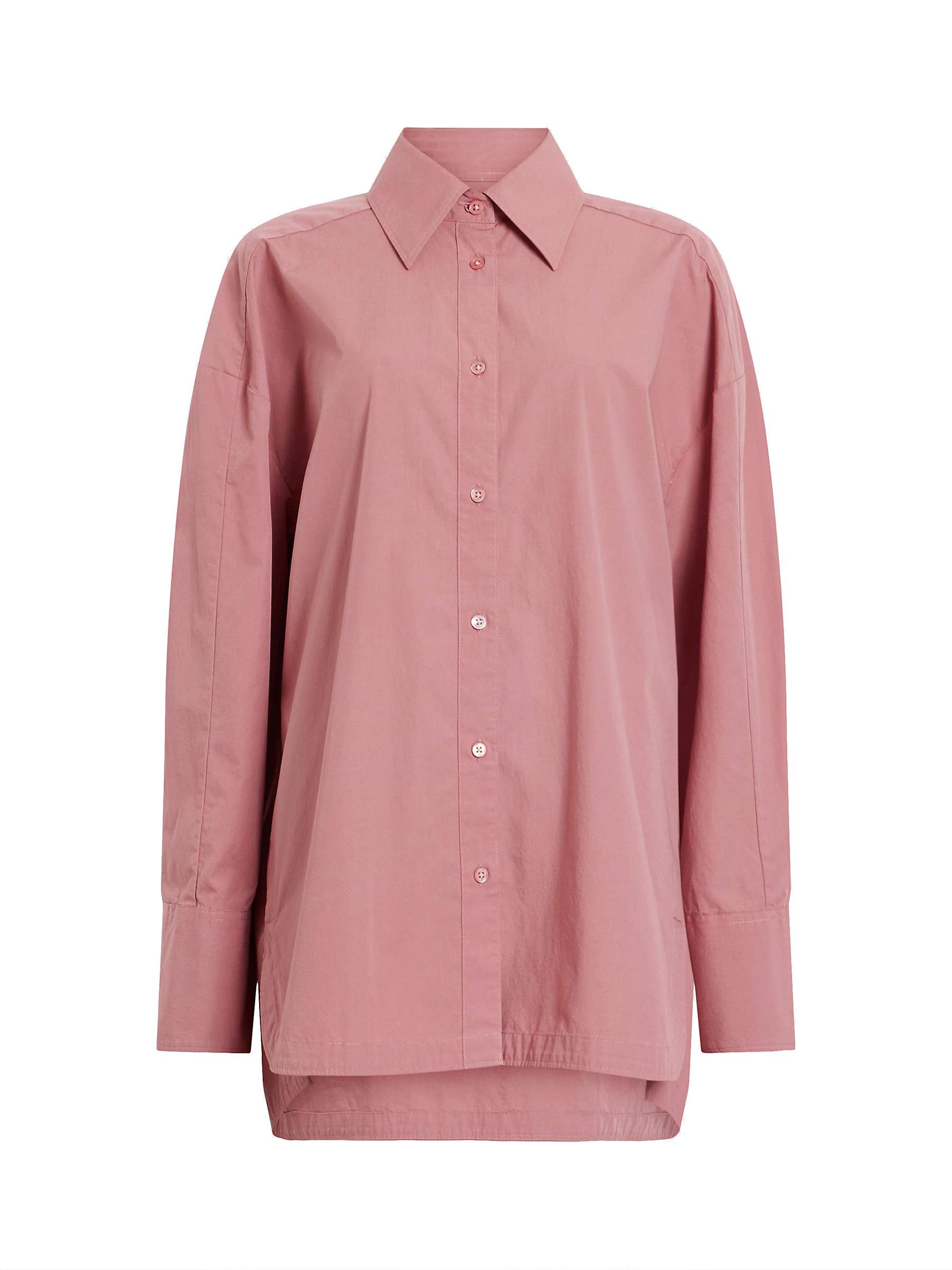 Buy AllSaints Karina Organic Cotton Shirt, Ash Rose Pink Online at johnlewis.com