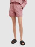 AllSaints Karina Organic Cotton Shorts, Ash Rose Pink