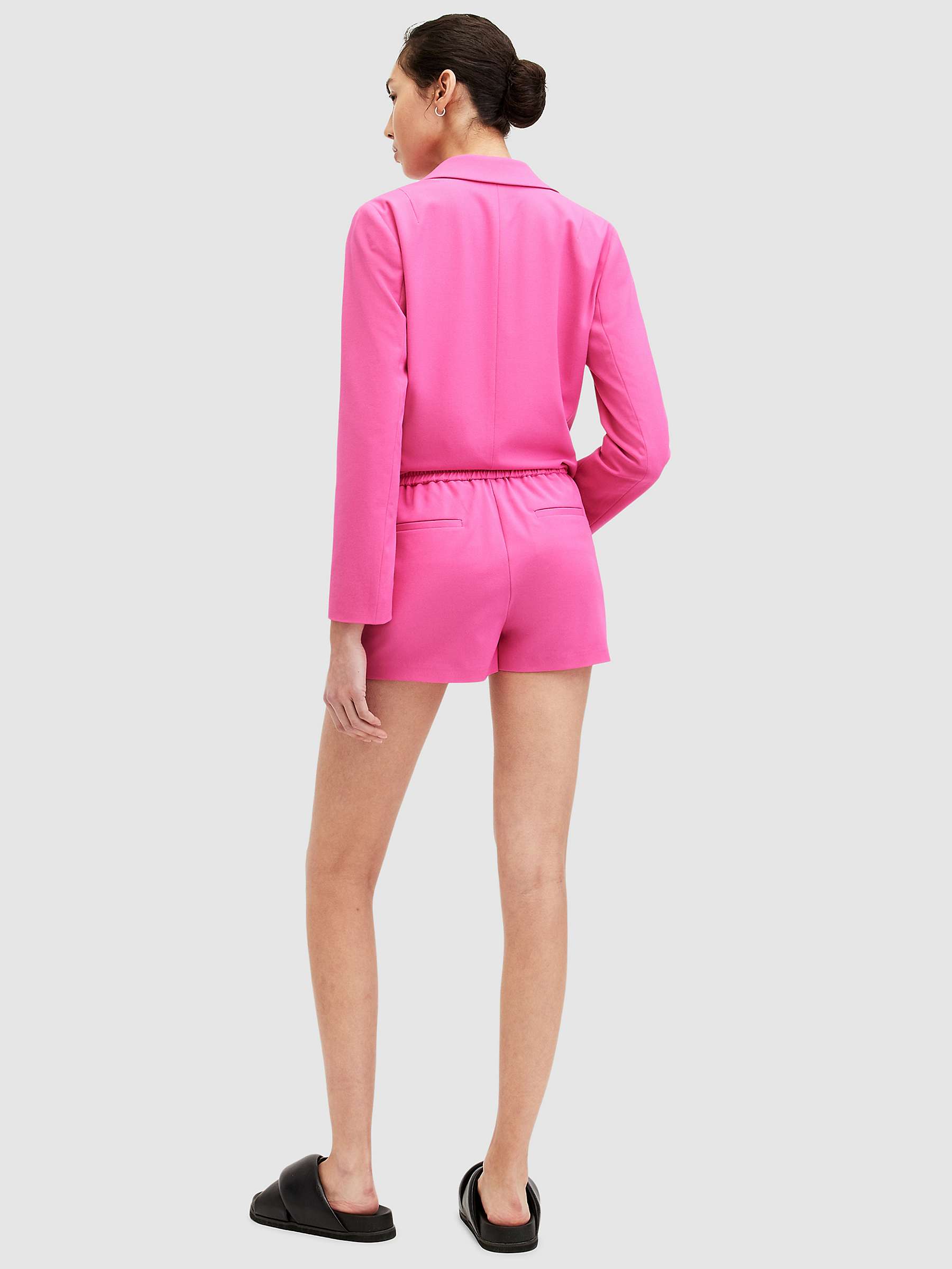 Buy AllSaints Aleida Tailored Drawstring Shorts, Hot Pink Online at johnlewis.com