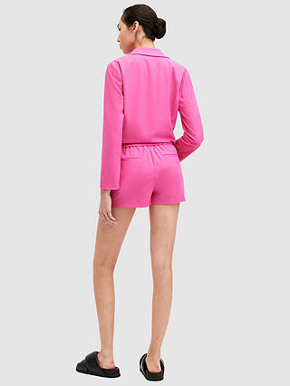 AllSaints Aleida Tailored Drawstring Shorts, Hot Pink