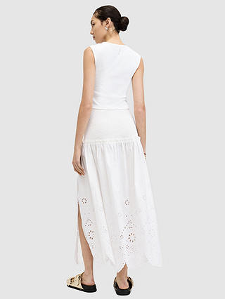 AllSaints Alex Broderie Anglaise Maxi Skirt, Off White