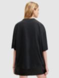 AllSaints Prowl Amelie Tiger Print Organic Cotton T-Shirt, Black