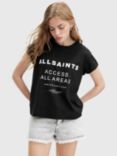 AllSaints Tour Anna Organic Cotton T-shirt, Black