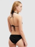 AllSaints Erica Halterneck String Bikini Top, Black Shine