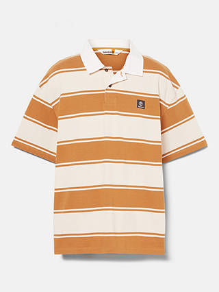 Timberland Stripe Short Sleeve Rugby Shirt, Wheat/Multi