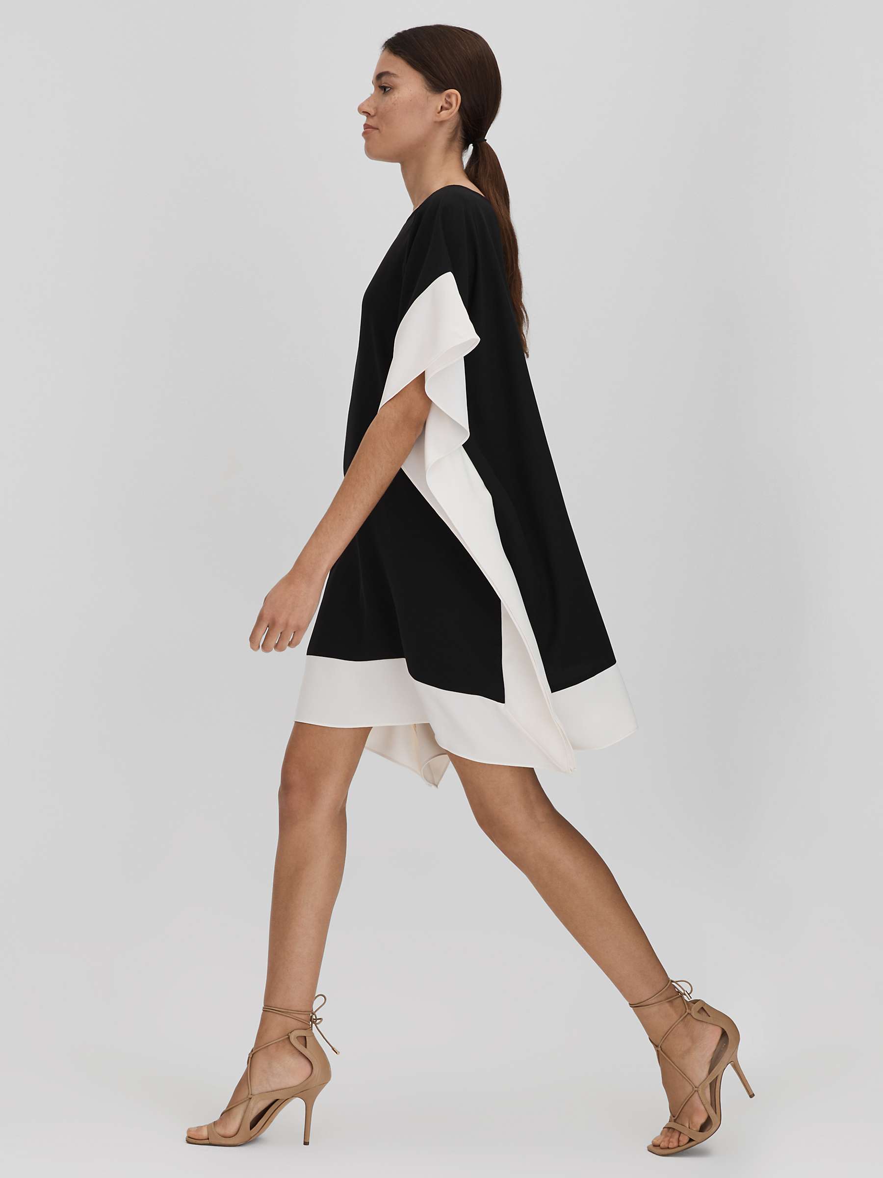 Buy Reiss Alani Colour Block Side Drape Tunic Dress Online at johnlewis.com