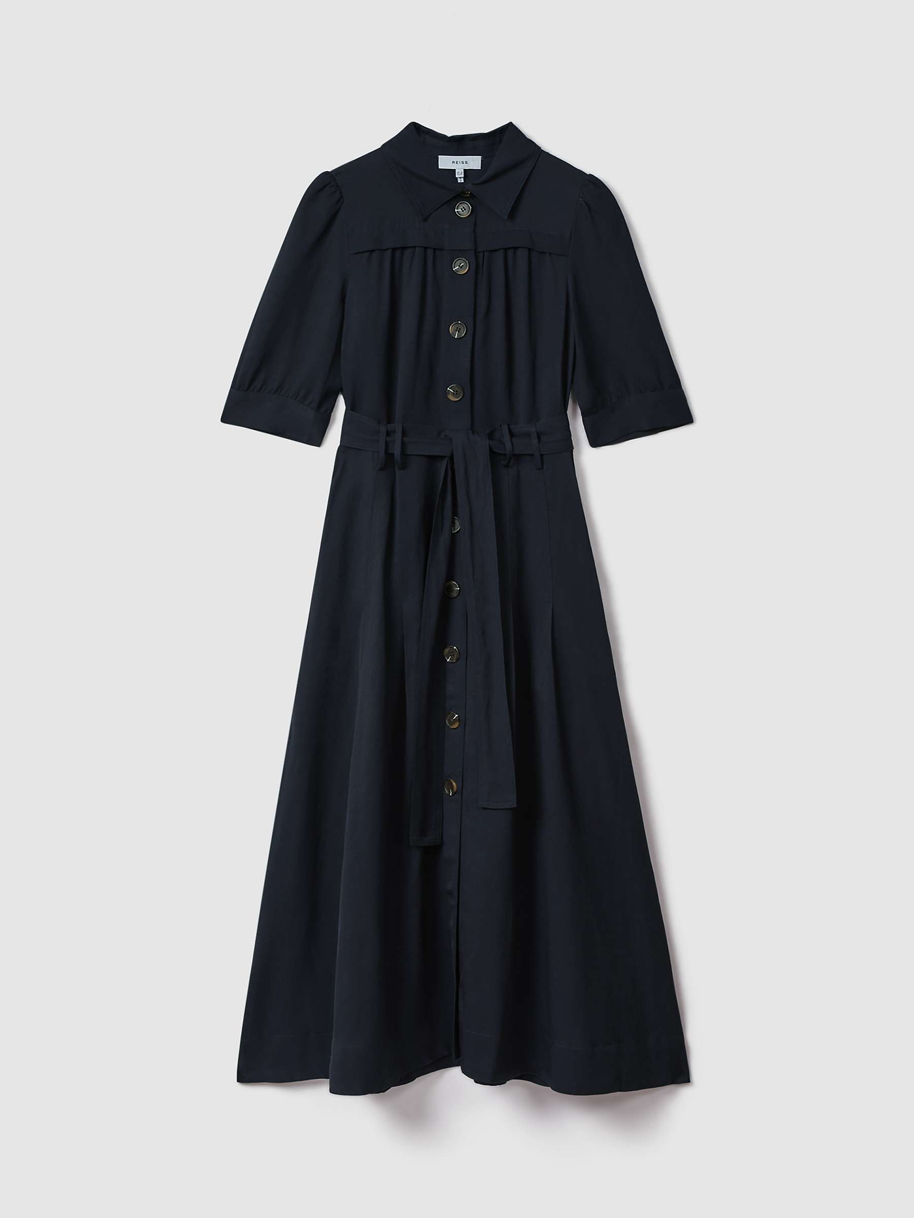 Buy Reiss Malika Linen Blend Midi Shirt Dress Online at johnlewis.com