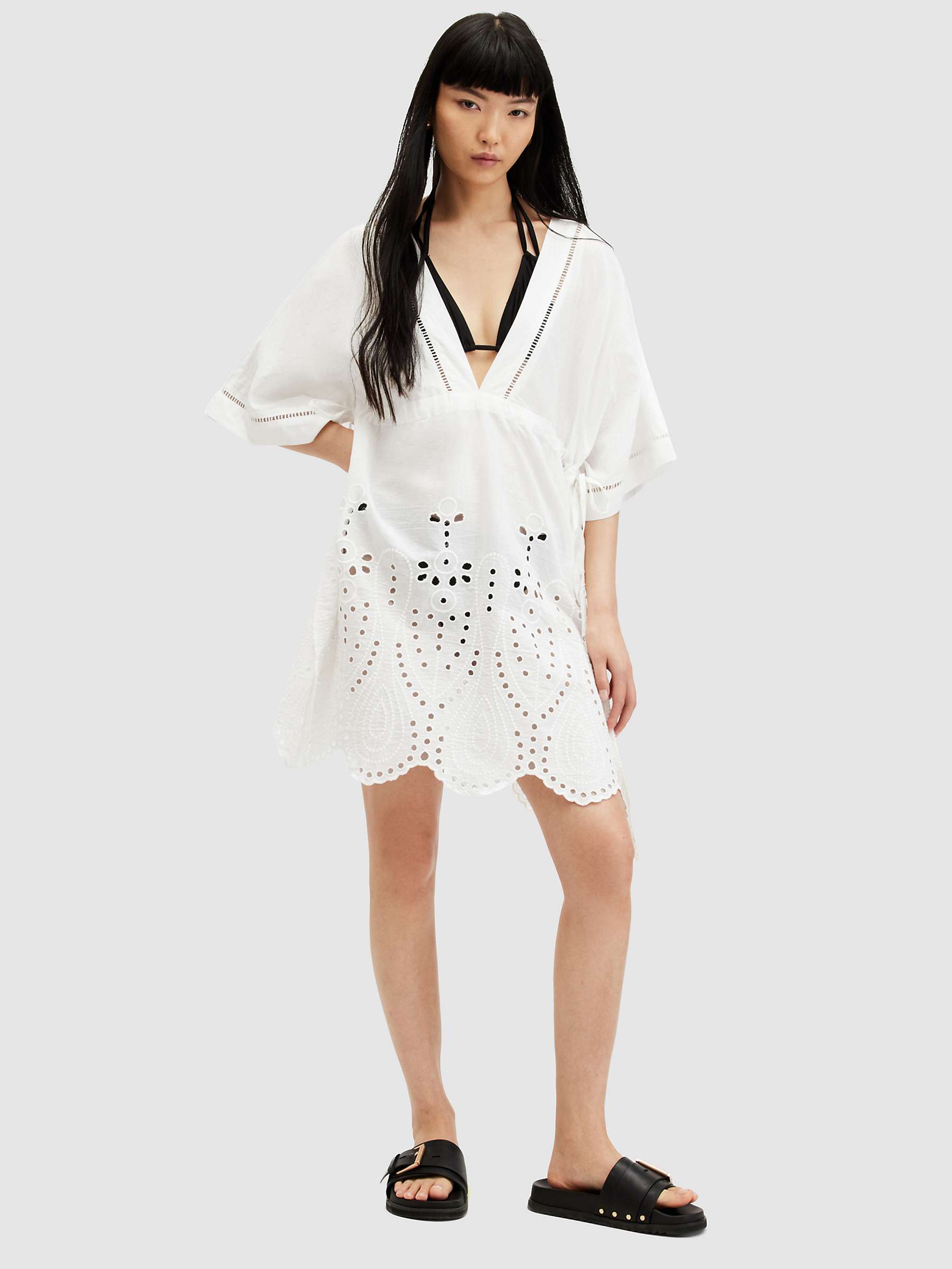 Buy AllSaints Avalon Cover Up, Chalk White Online at johnlewis.com