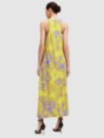 AllSaints Kura Abstract Print Maxi Dress, Zest Lime Green