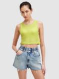 AllSaints Rina Cropped Tank Top, Zest Lime Green