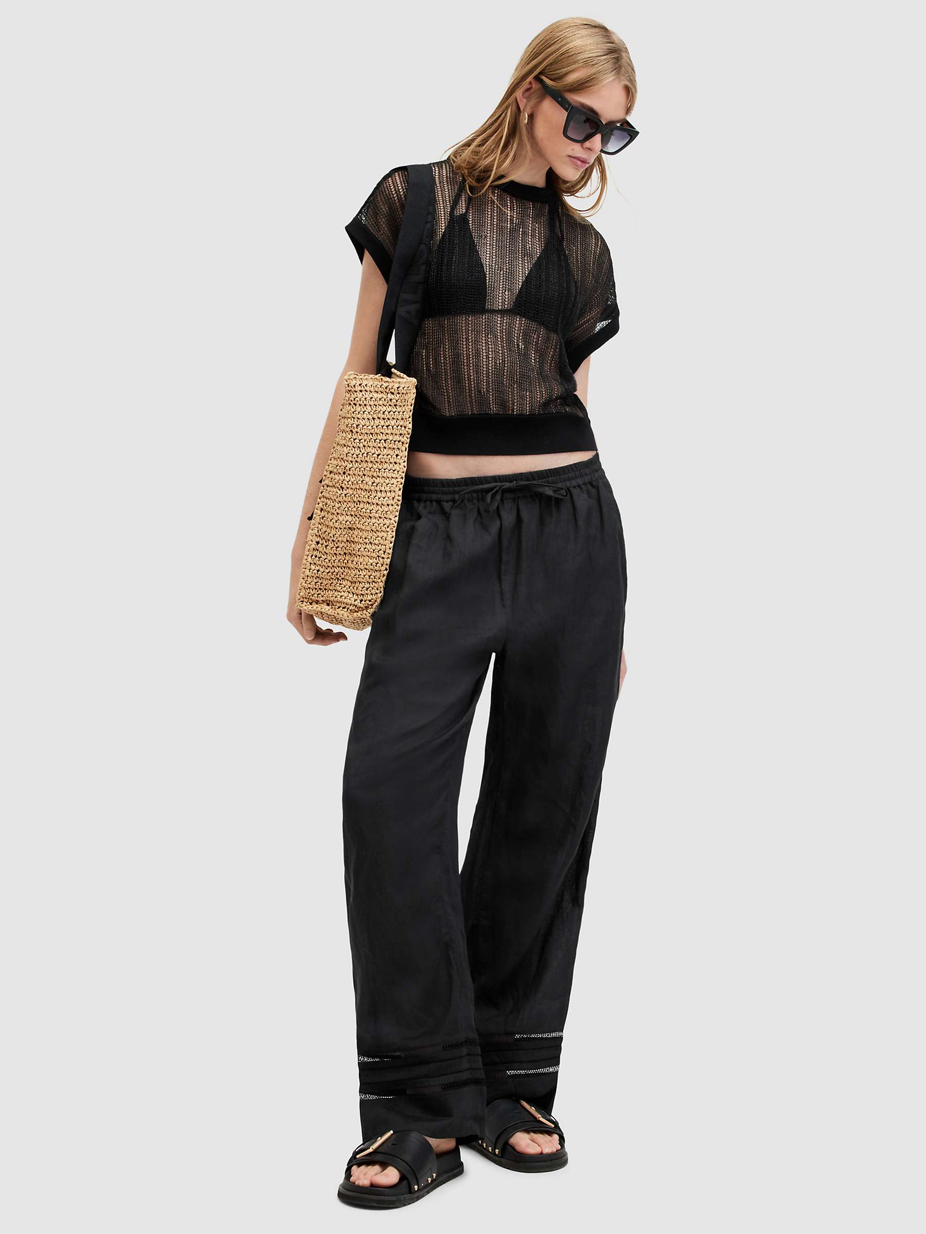 Buy AllSaints Jade Linen Trousers Online at johnlewis.com