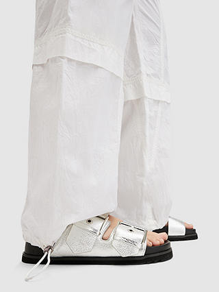 AllSaints Barbara Organic Cotton Cargo Trousers, Optic White