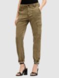 AllSaints Nola Zip Hem Cargo Trousers, Khaki