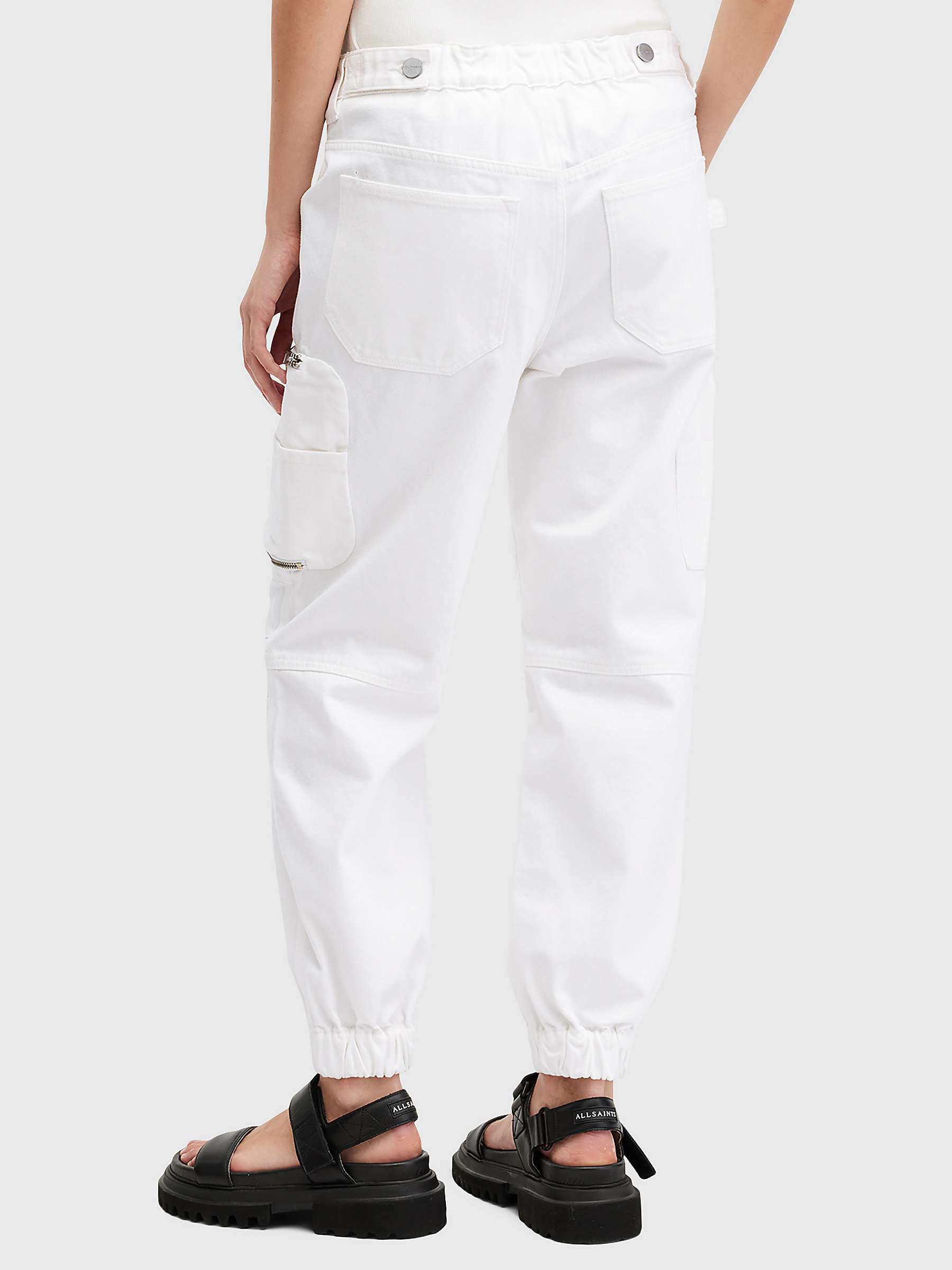 Buy AllSaints Florence Cargo Joggers, Chalk White Online at johnlewis.com