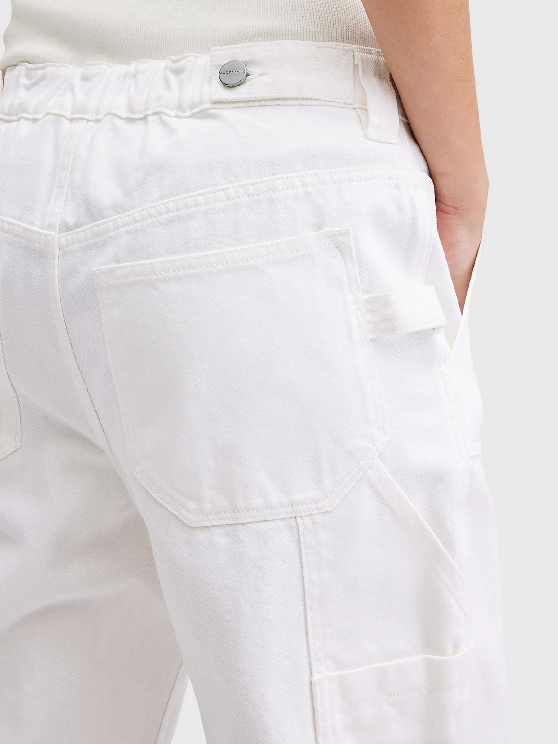 Buy AllSaints Florence Cargo Joggers, Chalk White Online at johnlewis.com
