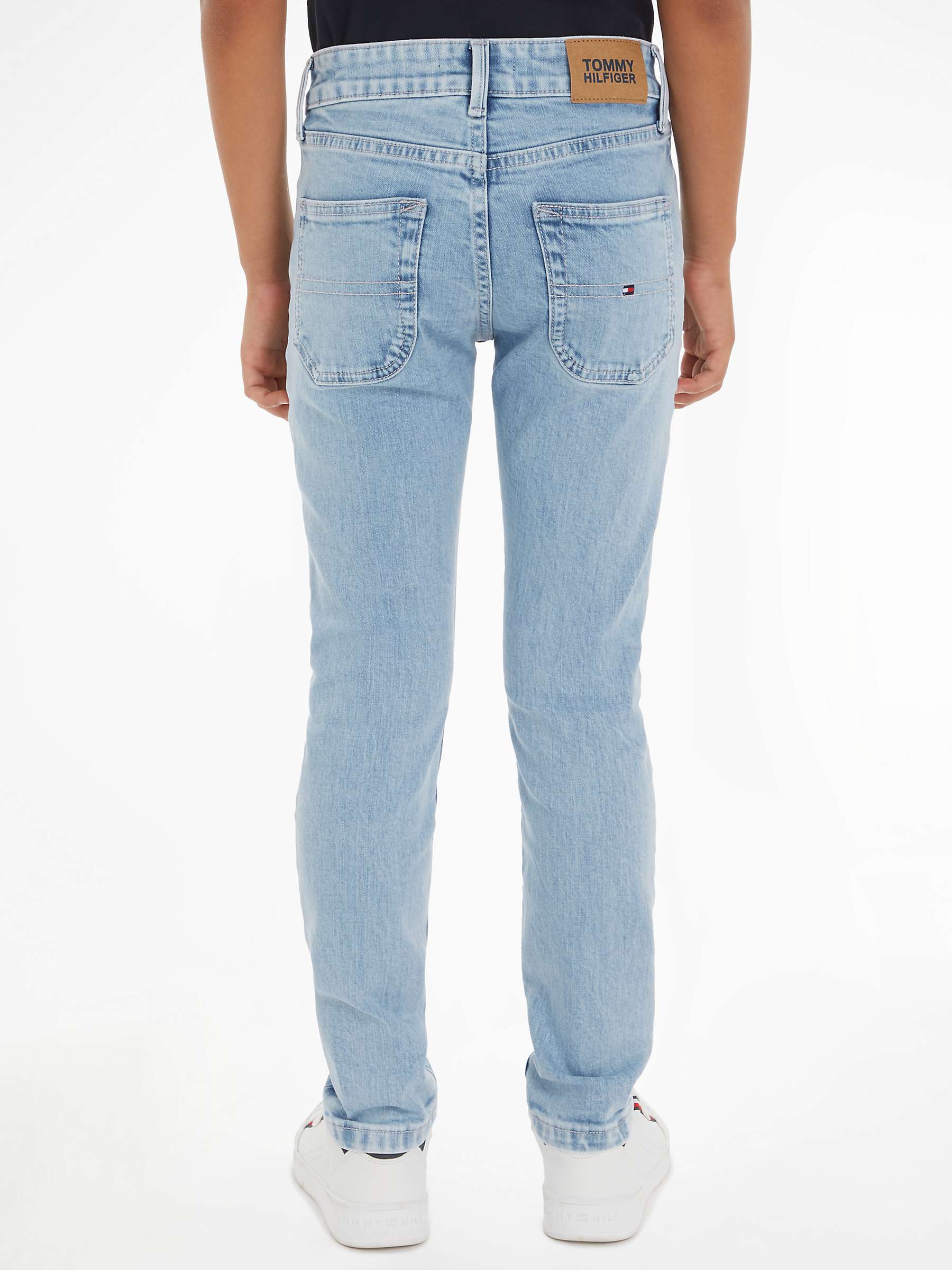 Buy Tommy Hilfiger Kids' Modern Straight Fit Jeans, Salt & Pepper Light Online at johnlewis.com