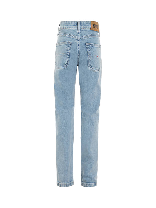 Tommy Hilfiger Kids' Modern Straight Fit Jeans, Salt & Pepper Light