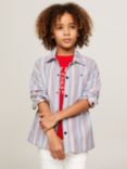 Tommy Hilfiger Kids' Flex Stripe Shirt, White Base