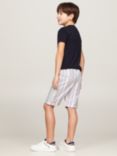 Tommy Hilfiger Kids' Oxford Stripe Chino Shorts, Calico/Multi, Calico/Multi