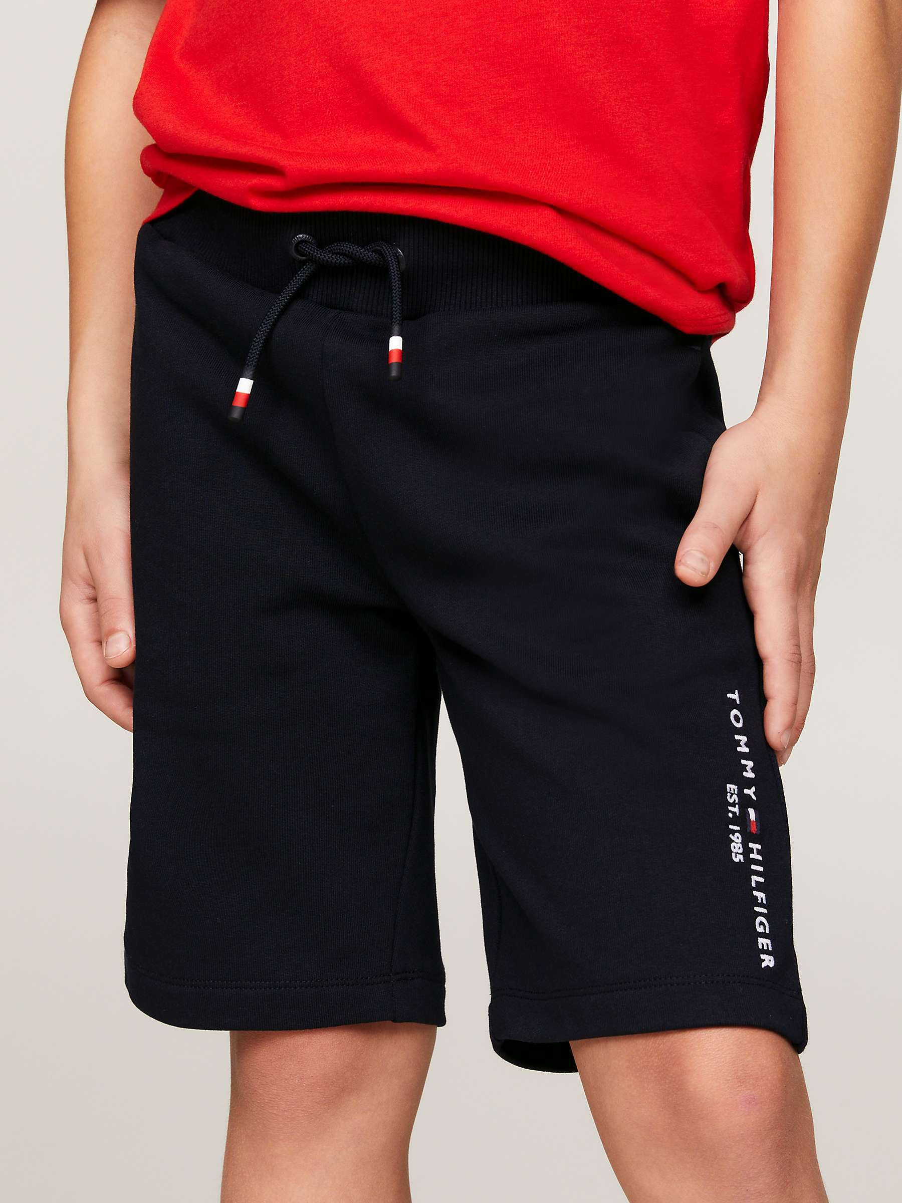 Buy Tommy Hilfiger Kids' Essential Sweat Shorts, Desert Sky Online at johnlewis.com