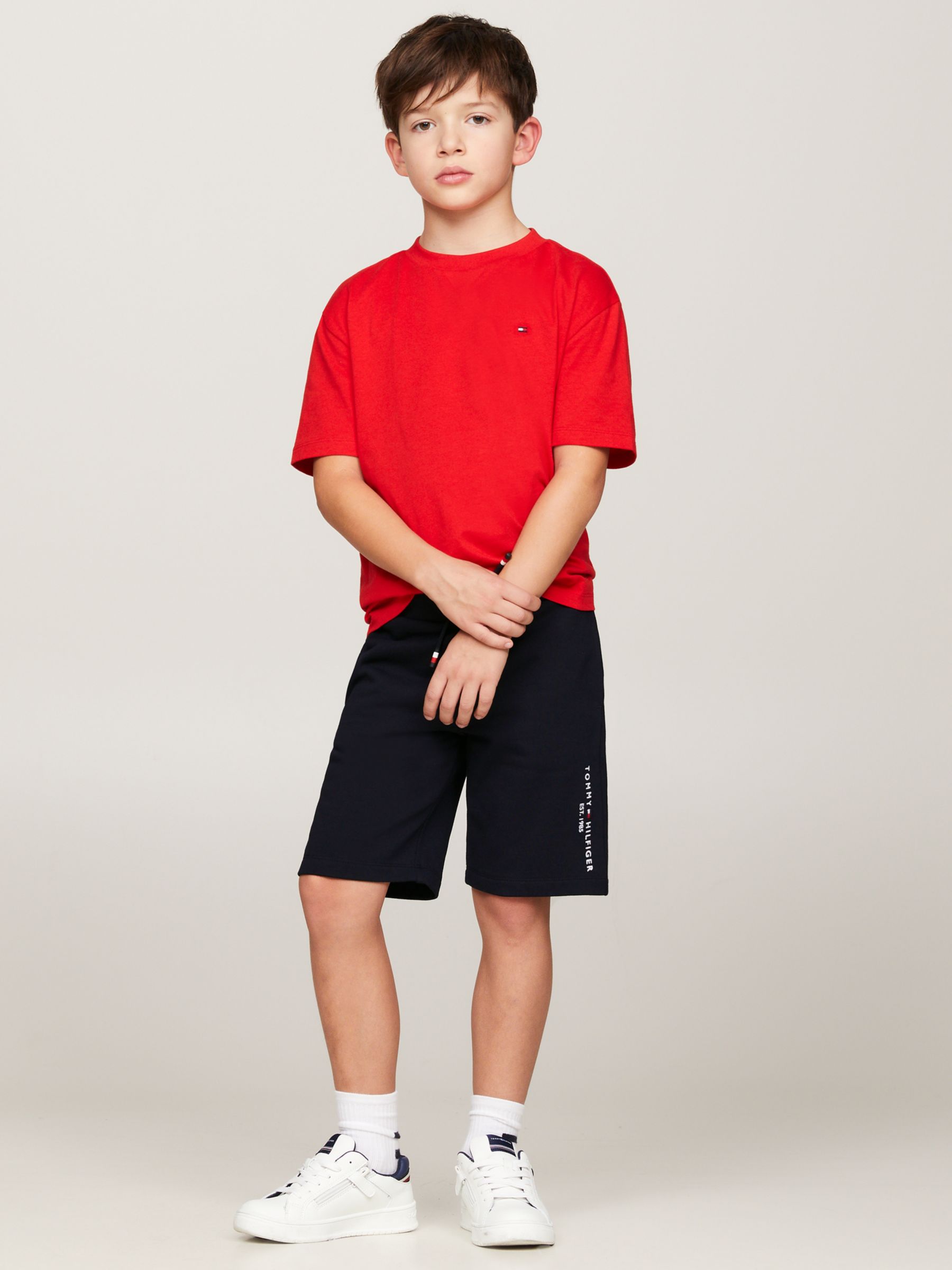 Tommy Hilfiger Kids' Essential Sweat Shorts, Desert Sky, 5 years