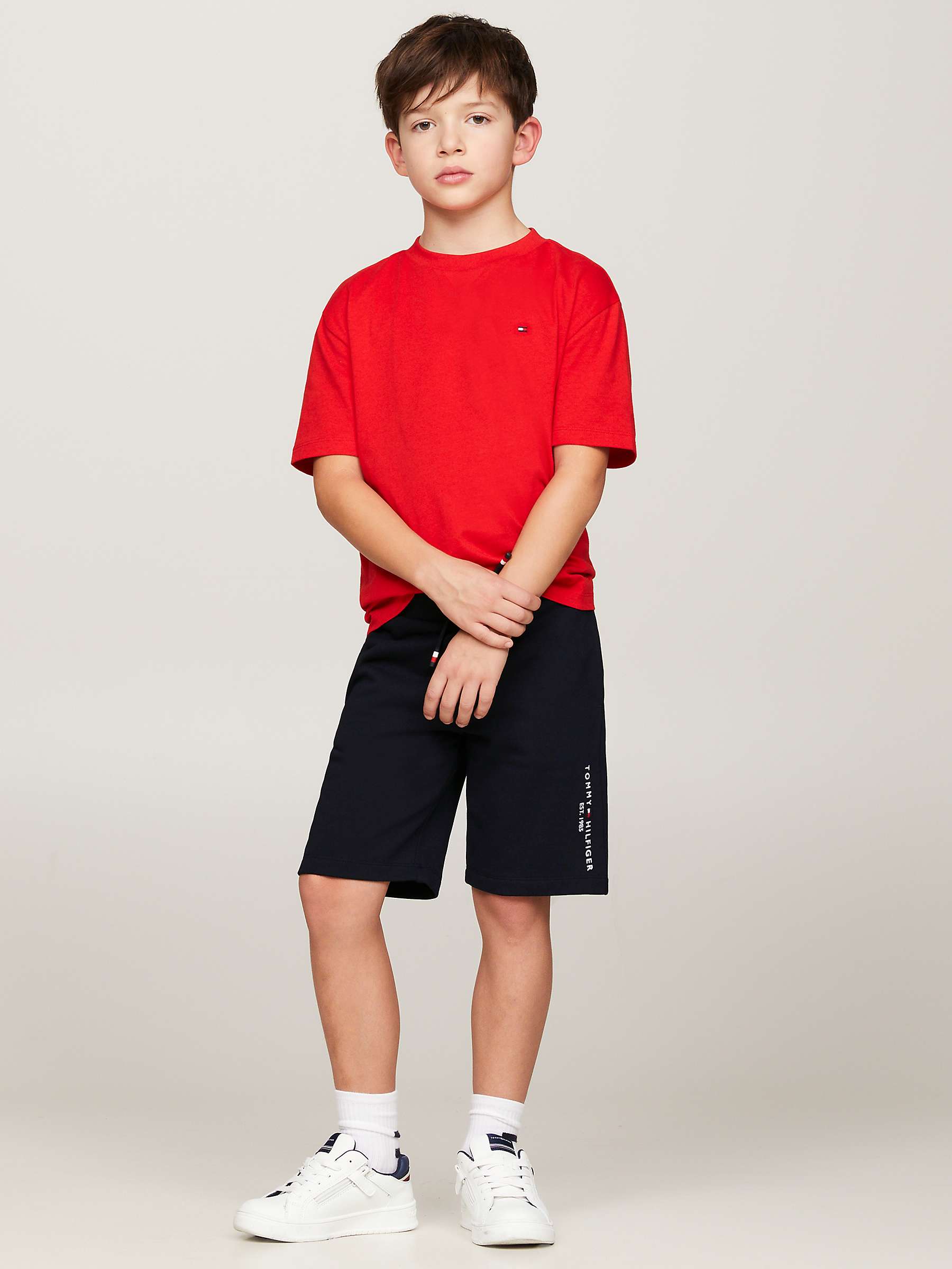 Buy Tommy Hilfiger Kids' Essential Sweat Shorts, Desert Sky Online at johnlewis.com