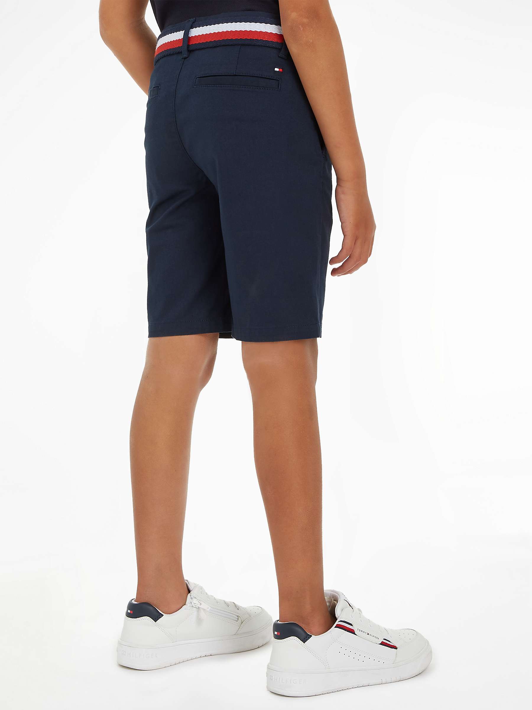 Buy Tommy Hilfiger Kids' Woven Belt Chino Shorts, Desert Sky Online at johnlewis.com